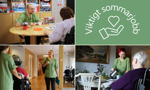 Skissbild med vita villor. 