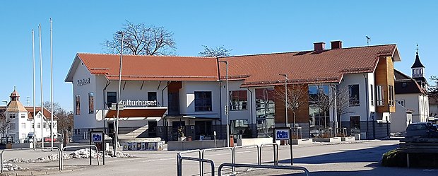 Kulturhus jul rött ljus 2019